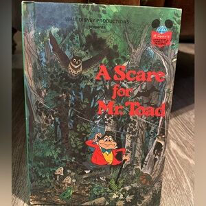 Vintage 1985 A Scare For Mr. Toad Children’s Book Hardcover Disney